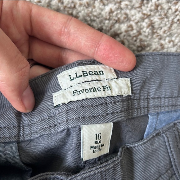 L.L. Bean Grey Cropped Pants Ankle Length Casual Minimalist Summer 16 - Picture 2 of 6